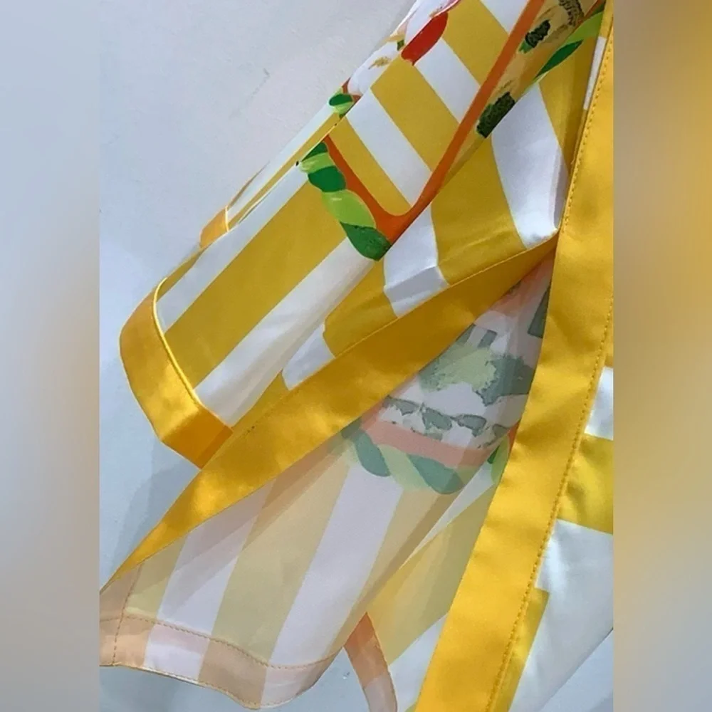 Portofino Riviera Tropical Pattern Oversized Casual Midi Dress - Picture 8 of 16